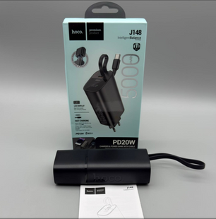 Повербанк-адаптер 2-в-1 Hoco J148 Handy 5000mAh PD20W J148 фото
